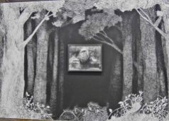 Martière grise, 2014 - fusain et mine de graphite sur papier - Courtesy Galerie Eva Hober, Paris - - (G) Au Village Jérôme -Zonder Le Lieu Unique à Nantes - 11 avril 2014