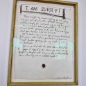 Jimmie Durham (Arkansas, 1940) Untitled (sans titre), 1990, Pen and small stone on paper / stylo et petite pierre sur papier, 32 x 23,5 cm / Courtesy Pailhas Collection, Marseille
