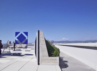 " Défini Fini Infini, Travaux in situ " de Daniel Buren - 30.06. - 31.10.2014, MaMo, Marseille Modulor, Centre d'art de la Cité Radieuse, Le Corbusier, Marseille